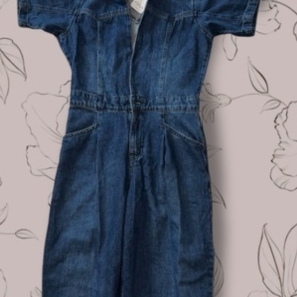 We The Free Blue Denim Ankle-Length Jumpsuit - Picture 2 of 4
